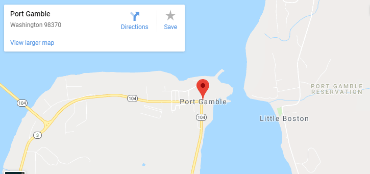 Map of Port Gamble, Washington